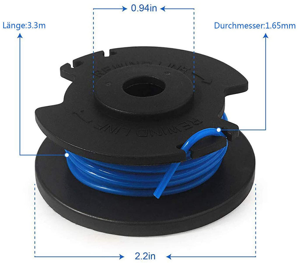 6 pieces RAC125 line spool for Ryobi 18V ONE battery and hybrid grass trimmer