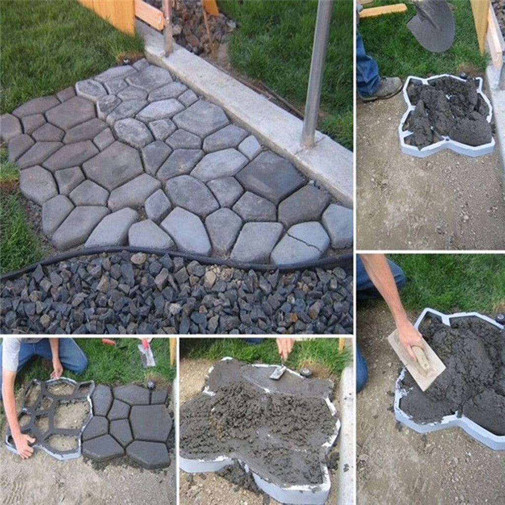 Garden Paving Pavement Mold Patio Concrete Stone DIY Path Maker Reusable.*
