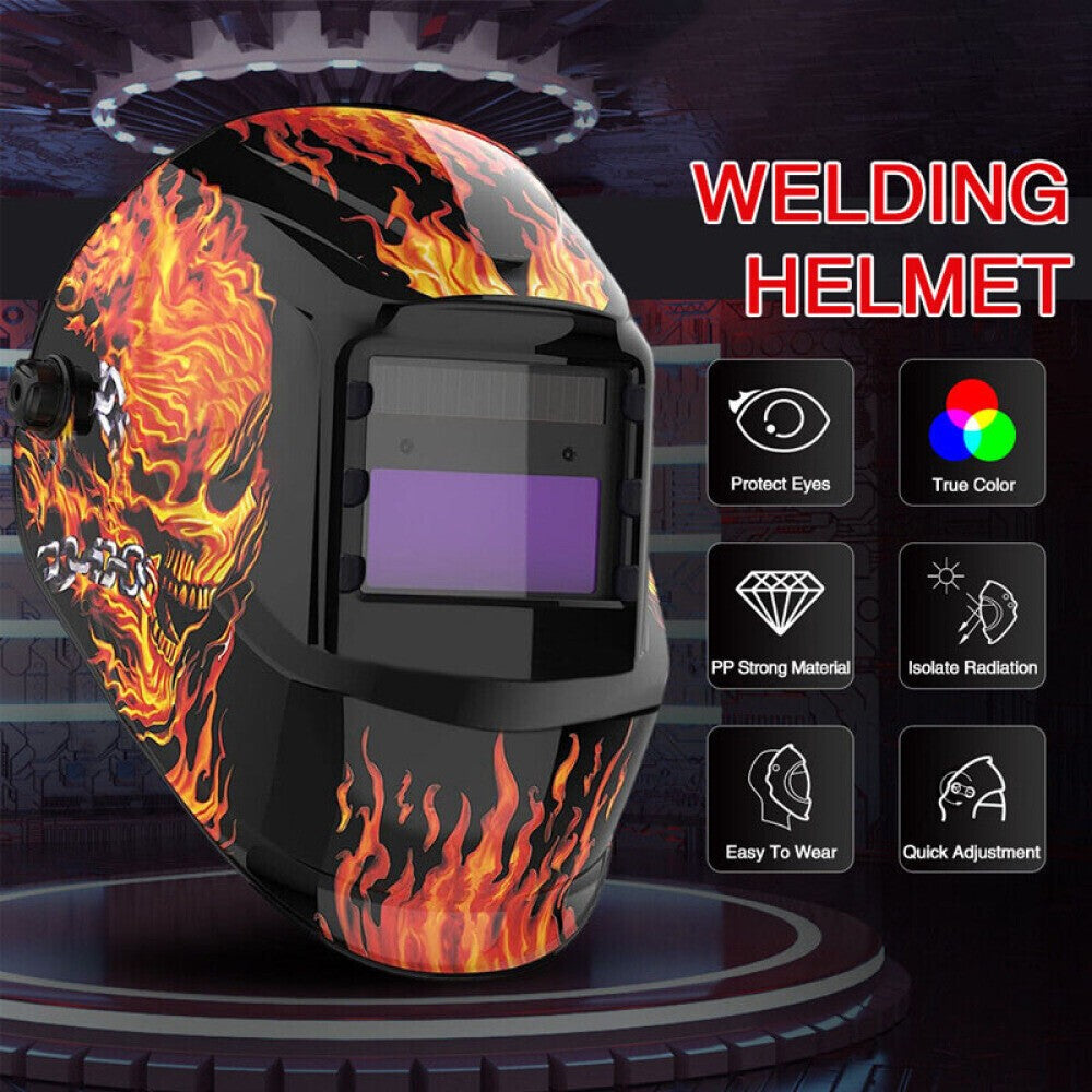 UK Auto Darkening Welding Mask Helmet Solar Powered Welders ARC TIG MIG Grinding