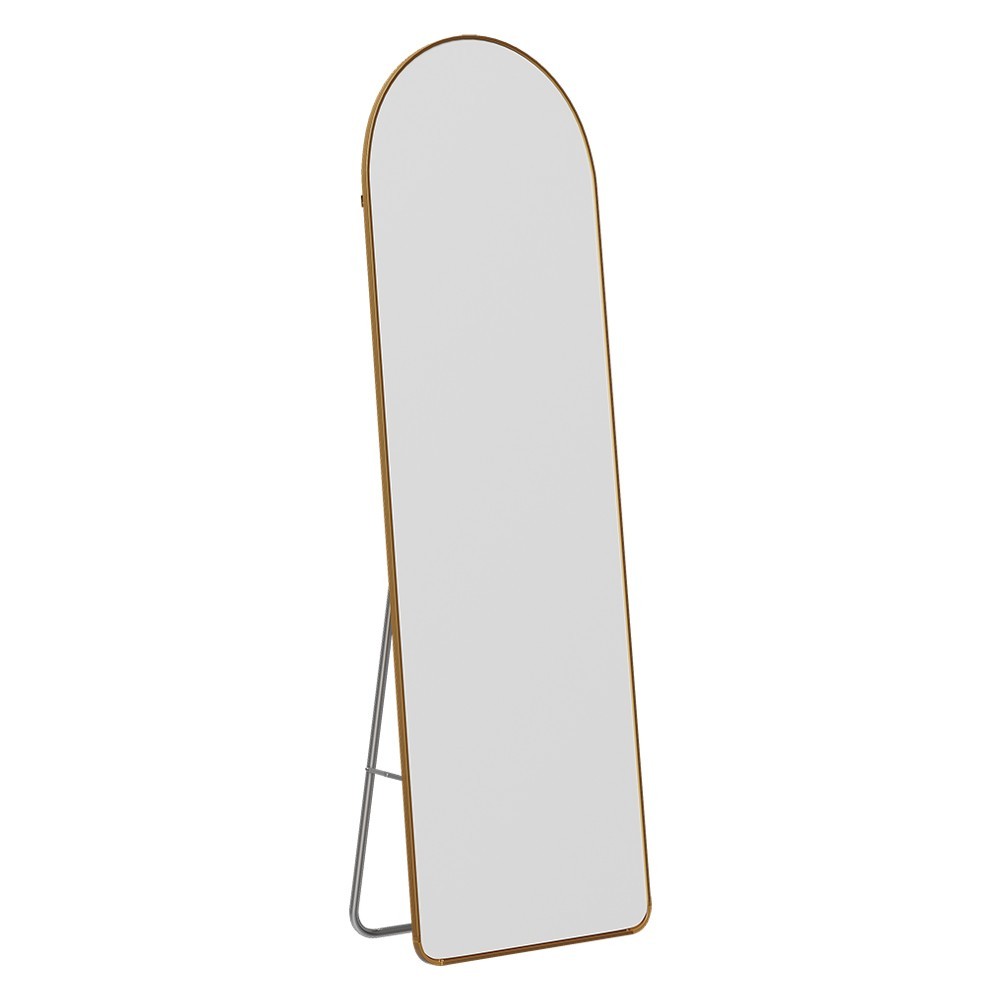 Arched Home Full Length Mirror Floor Wall Hanging Mirror with Stand 50x160cm