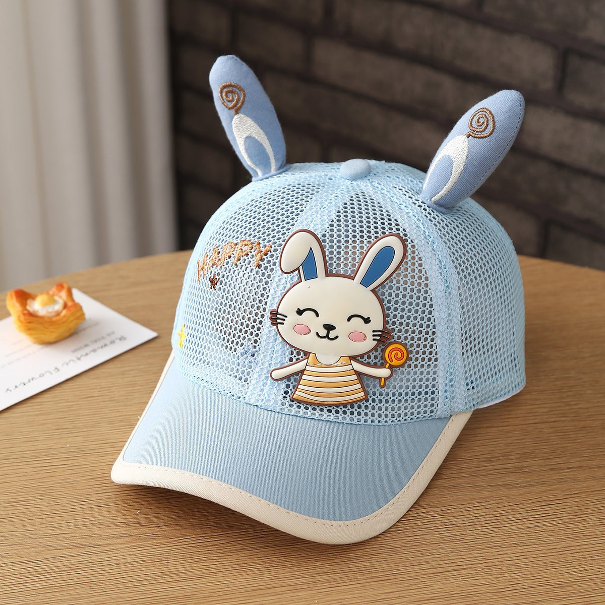 Children's Candy Rabbit Cute And Fashionable Net Scarf Baseball Cap For...