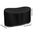 Waterproof 210D Black Oval Table Cover for Outdoor Use and Maintenance