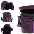 Cotton Crystal Singing Bowl Yoga Carry Case Carrier with Handle Dark Purple