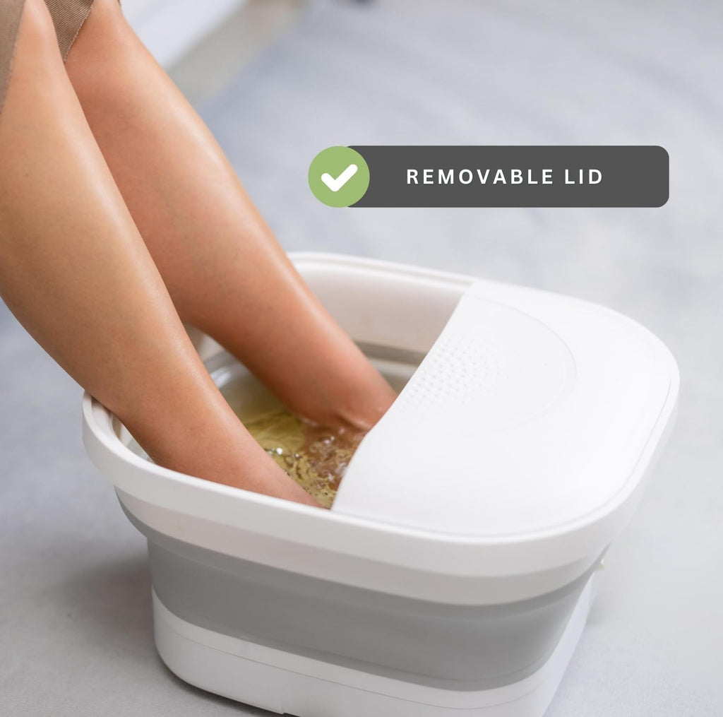 Collapsible Foot Spa Bath Bucket with Handle Portable Pedicure Soak 3 Colors