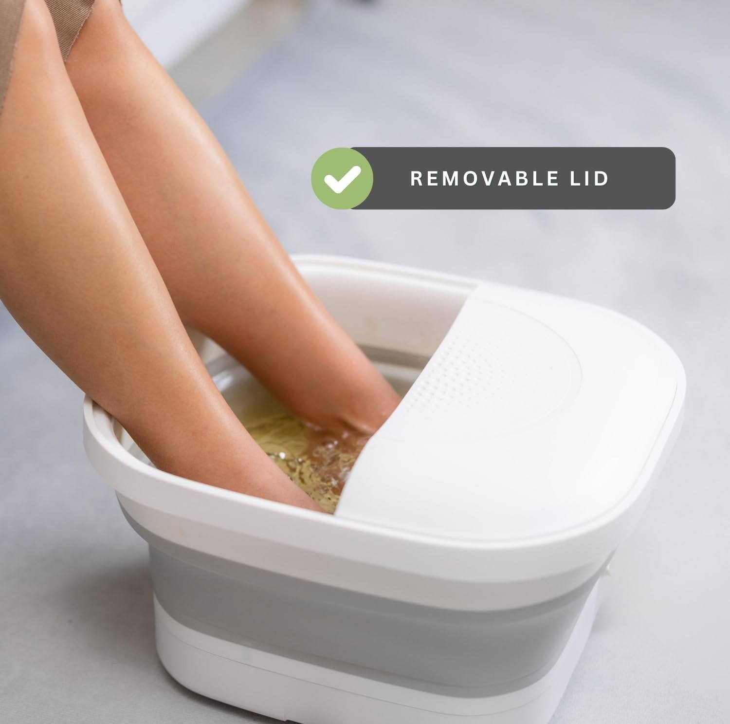 Collapsible Foot Spa Bath Bucket with Handle Portable Pedicure Soak 3 Colors