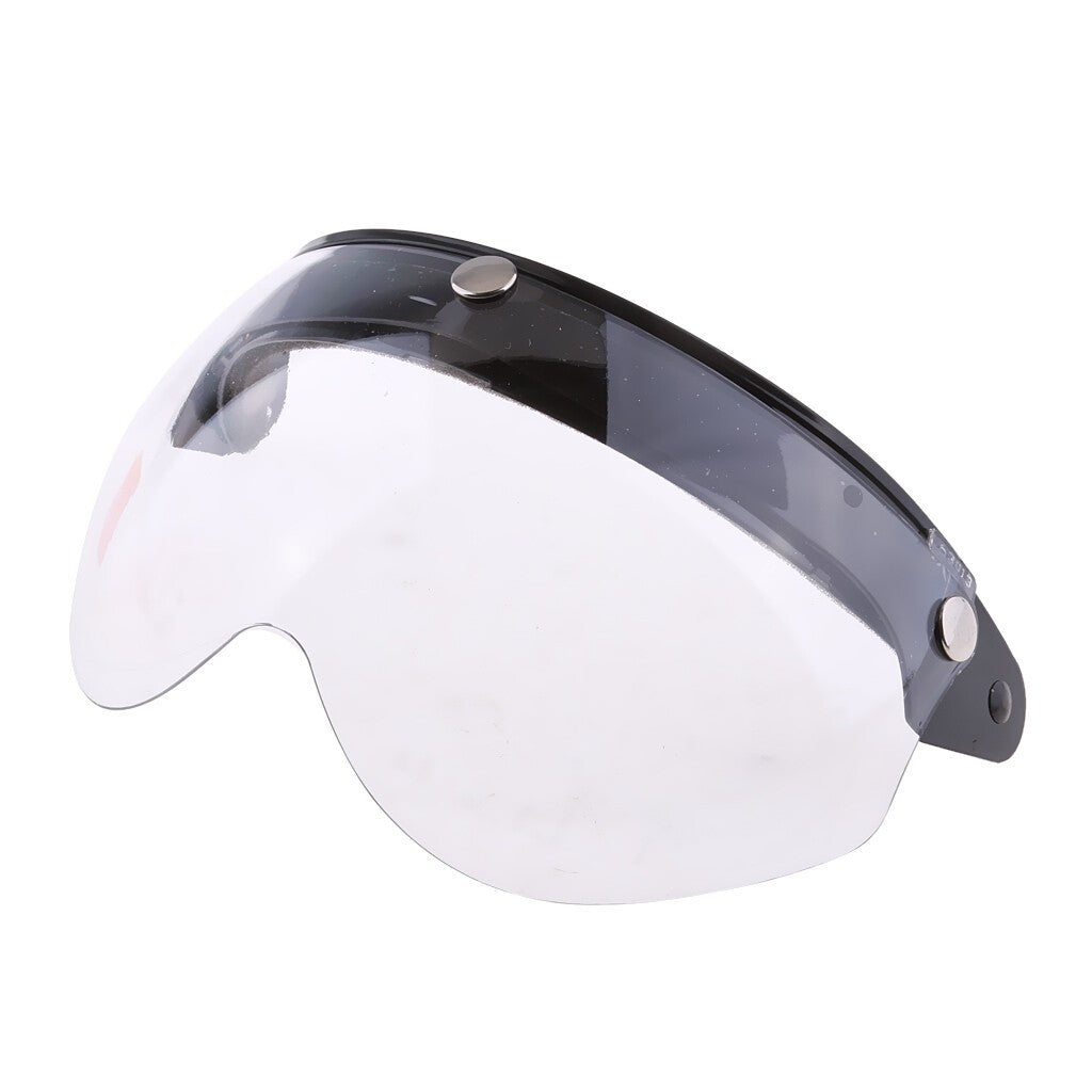 Universal 3 Snap-Button Visor for 3/4 Open Face Motorcycle Helmet Wind Shield