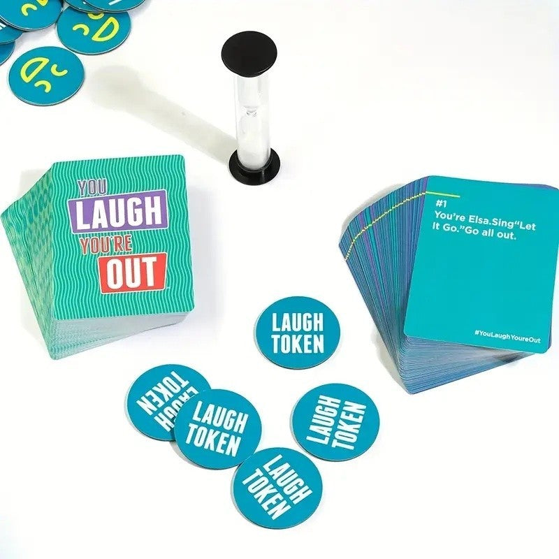 You Laugh You're Out Board Game Christmas Party Family Gathering Card Games