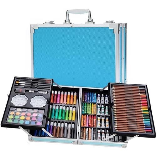 145pc Artists Aluminium Art Case Colouring Pencils Painting Set Childrens/Adults
