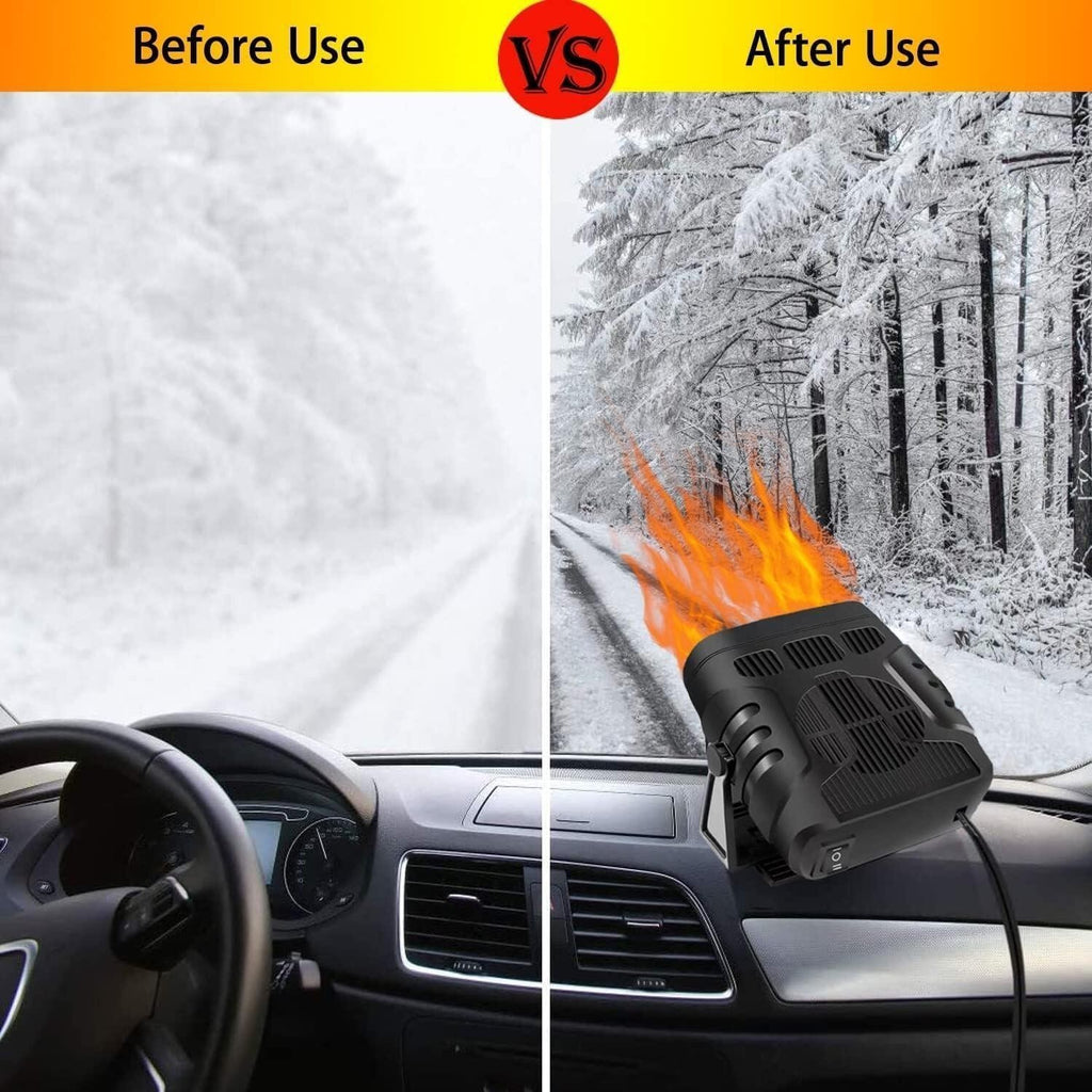 200W Car Heater Portable Electric Heating Fan Defogger Defroster Demister 24V UK