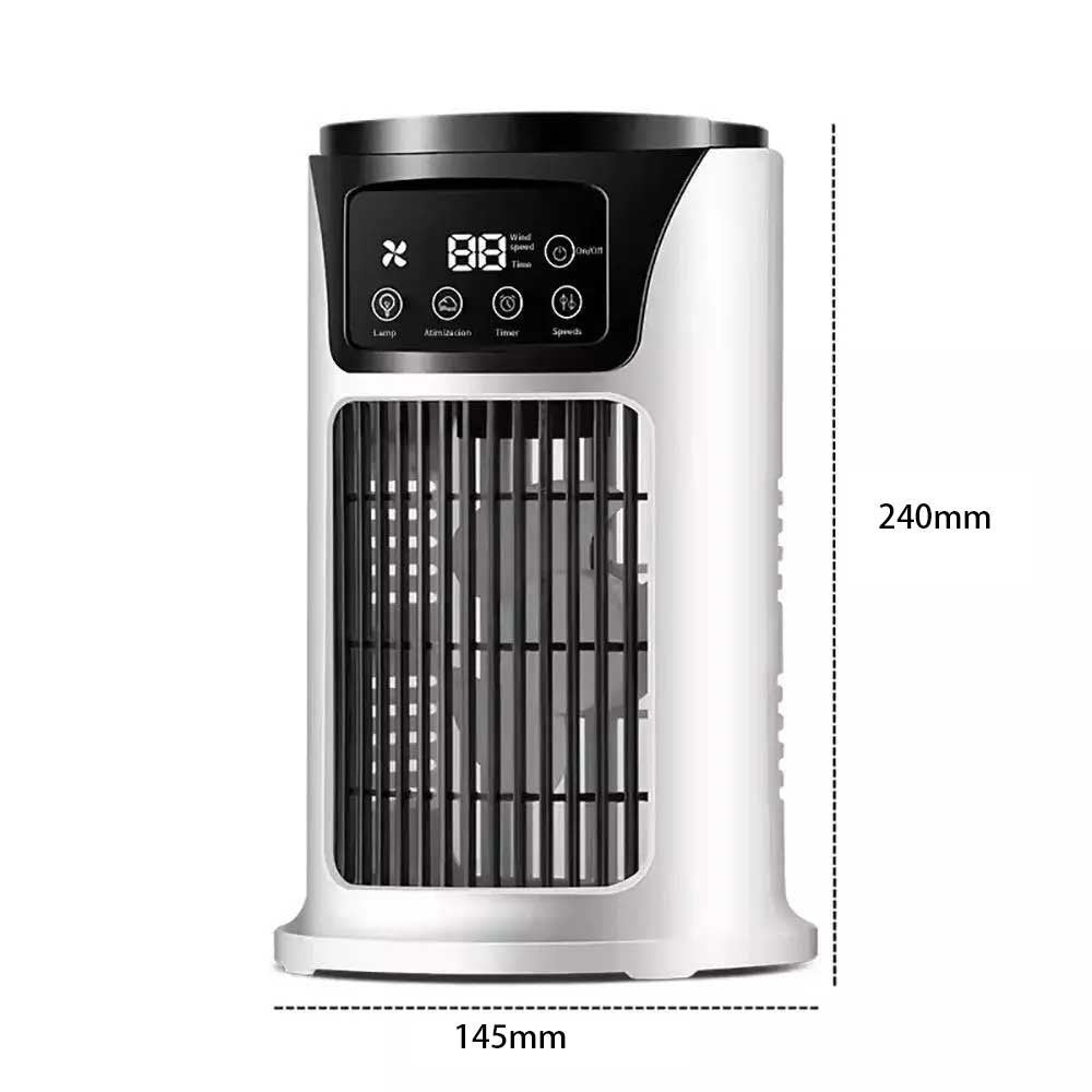6-Speeds Portable Air Cooler Fan 300ML Tank Ice Cold Cooling Conditioner UK