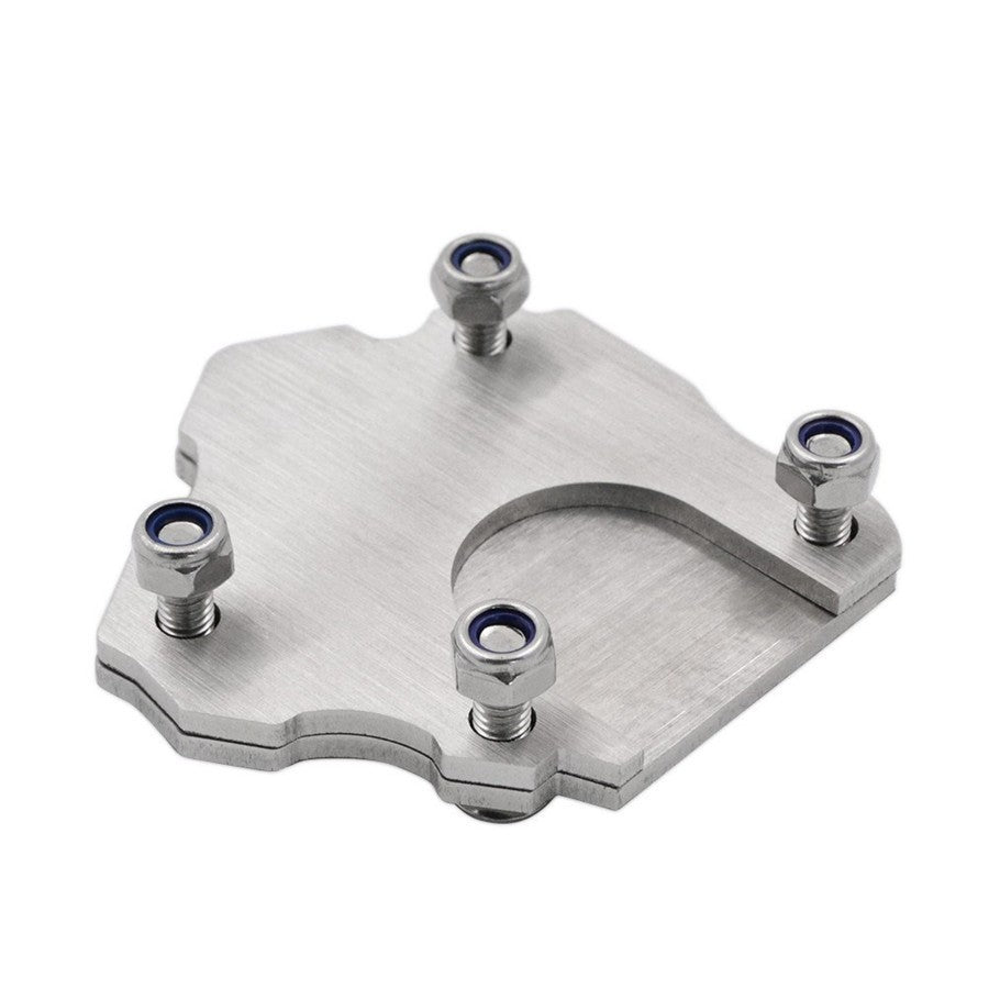 Stainless Motorcycle Side Kickstand Stand Foot Mount Extender Pad Universal New