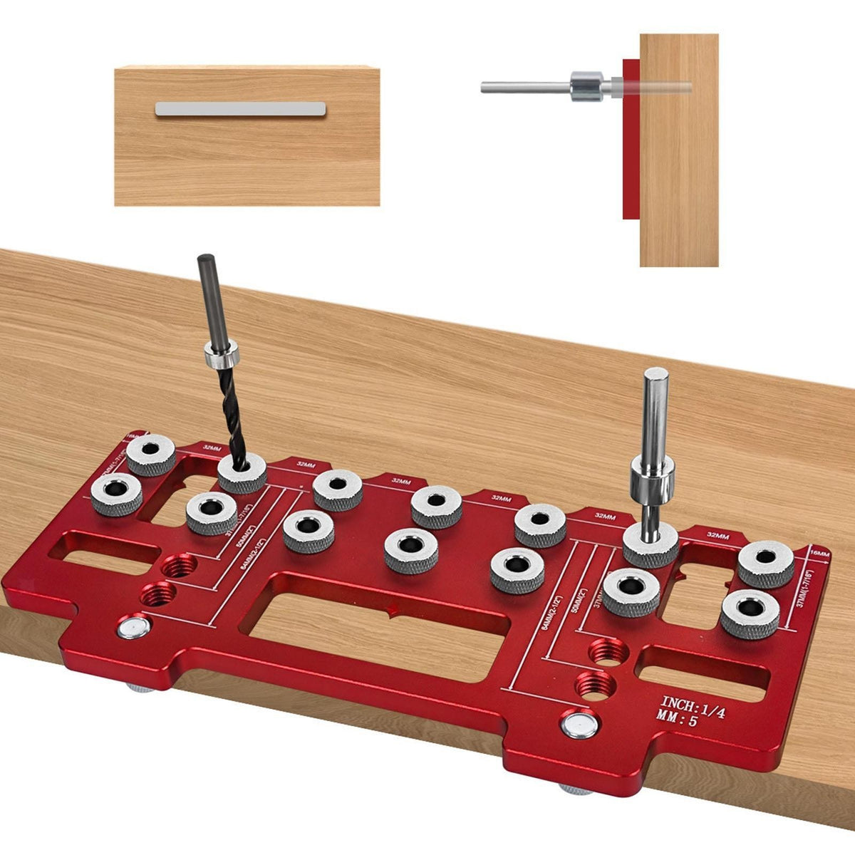 Shelf Pin Drilling Jig Drill Guide Template for DIY Furniture Bookshelf