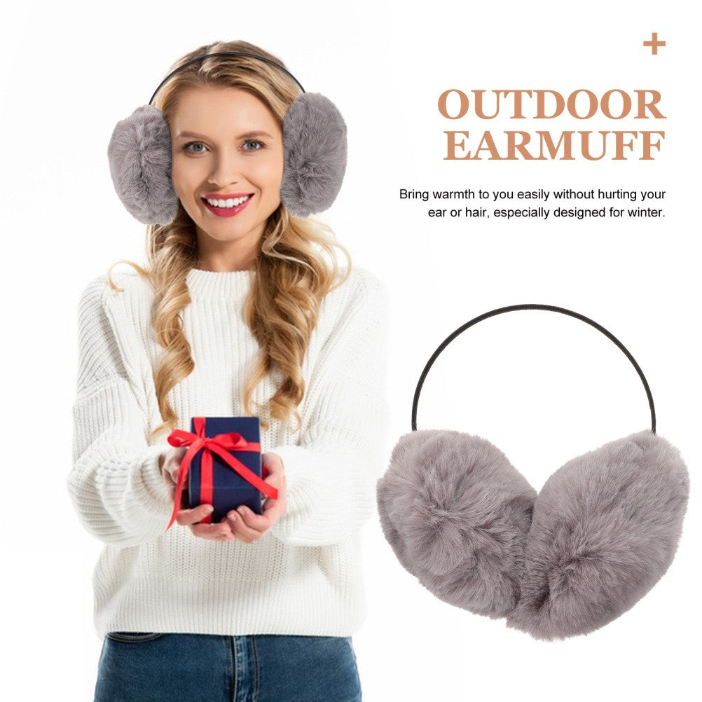 Women Winter Ear Muff Faux Warm Earmuff Plush Ear Warmer Outdoor Cover