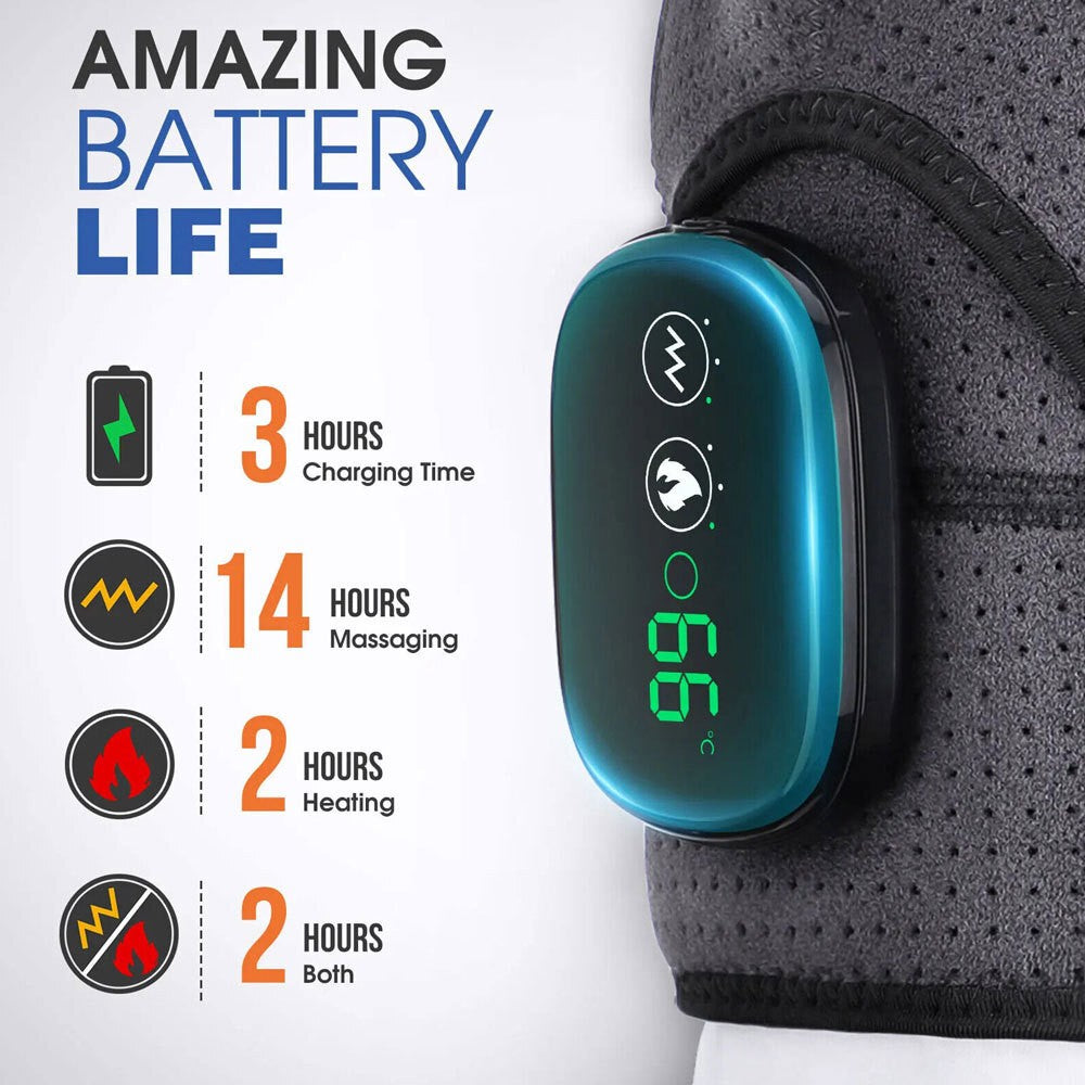Heated Shoulder Massager Wrap Rechargeable Neck & Shoulder Vibration Pad Pain Re