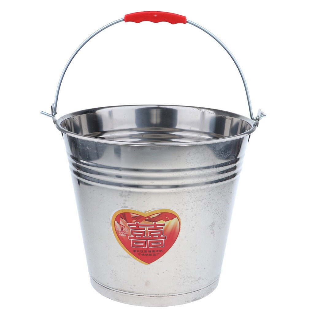 Stainless Steel Multi Use Bucket Water Milk Storage Carry Container Pail 20L