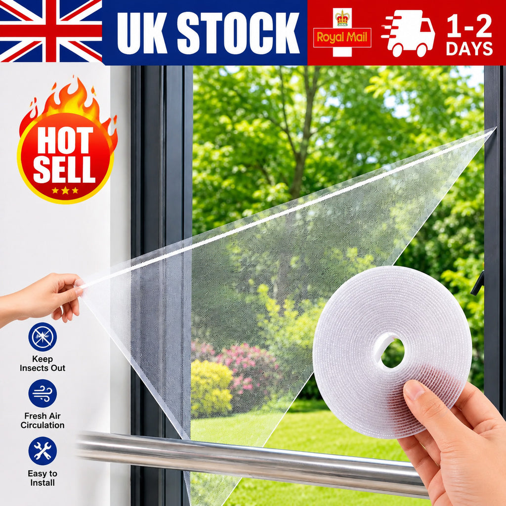 Window Fly Screen & Insect Net|Bug Net Mosquito Net Mesh for Windows White/Black