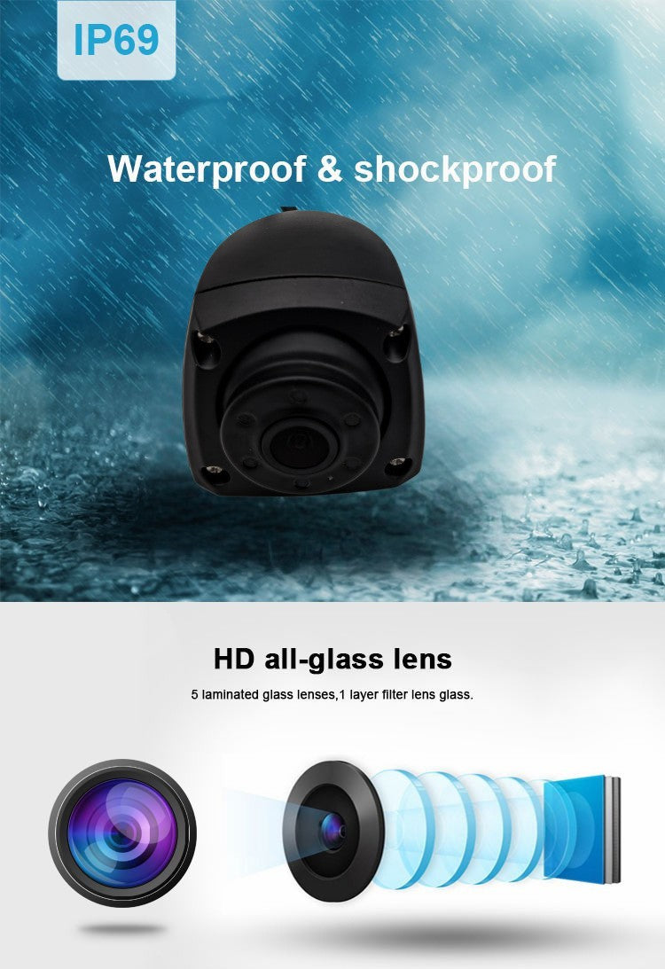 4PIN Forward/Side View Camera CCD IR LEDs Night Waterproof 9-24v Truck Caravan