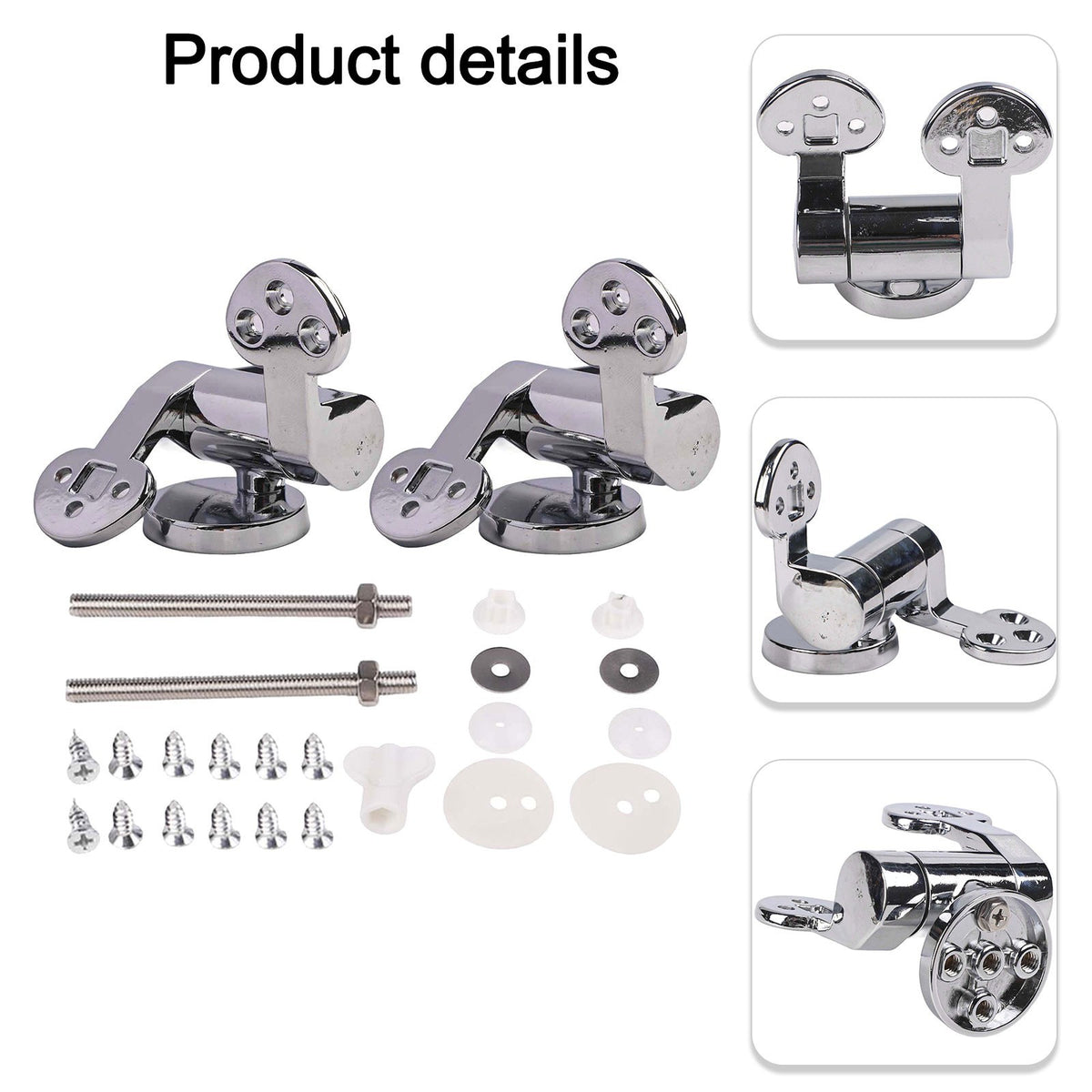 Replacement Toilet Lid Hinges with Soft Close and Complete Accessories