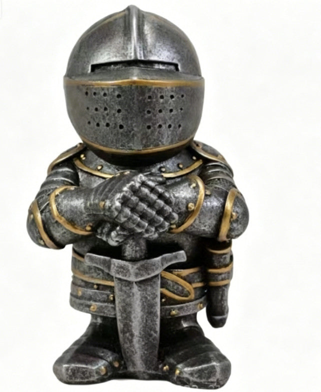 Knight Gnomes Guard Resin Sculpture Ornament Garden Home Decor Templar Gothic