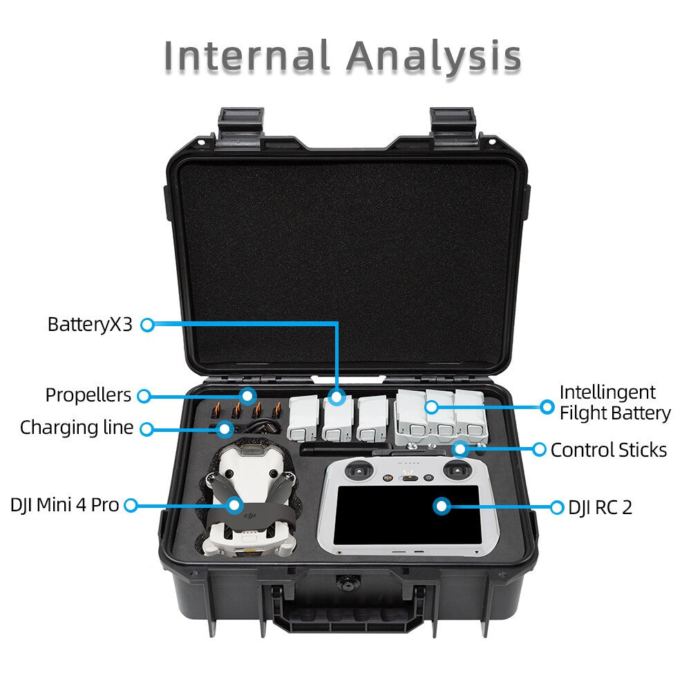 For DJI Mini 4 Pro Drone Accessories Carrying Case Explosion-proof Storage Box