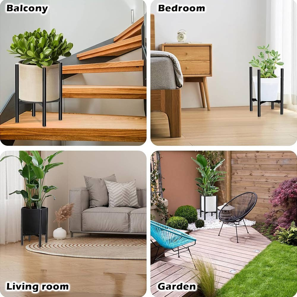 Adjustable Flower Pot Plant Stand Metal Indoor Outdoor Expandable Plant Holder