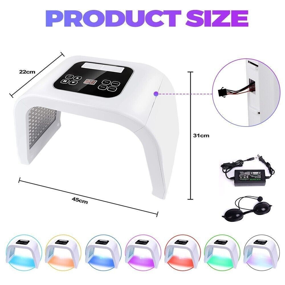 LED Therapy Photon Light PDT Rejuvenation 7 Colors Anti-aging Facial Beauty UK