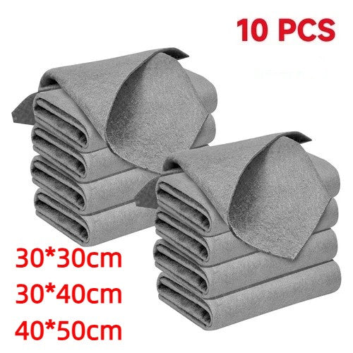 10PCS Thicken Magic Glass Cleaning Cloth Dishcloth Lint Free Rag Polish Cloth UK