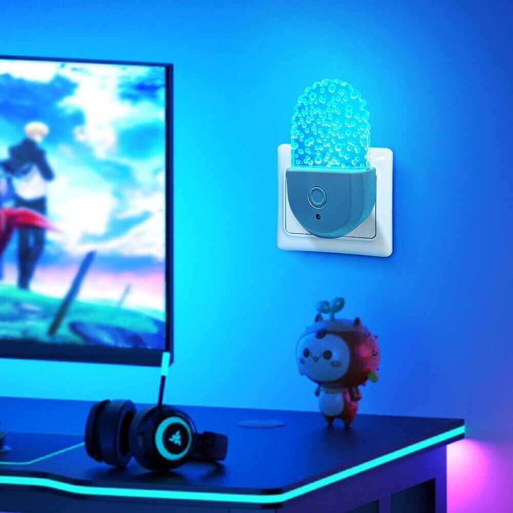 RGB Color Changing Night Lights Dusk Dawn Sensor Plug in Lamp Hallway Kids Light