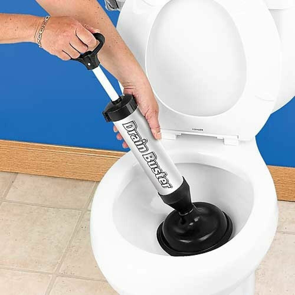 Drain Buster Pressure Plunger Powerful Pipe Unblocker For Bathroom Sink Toilet