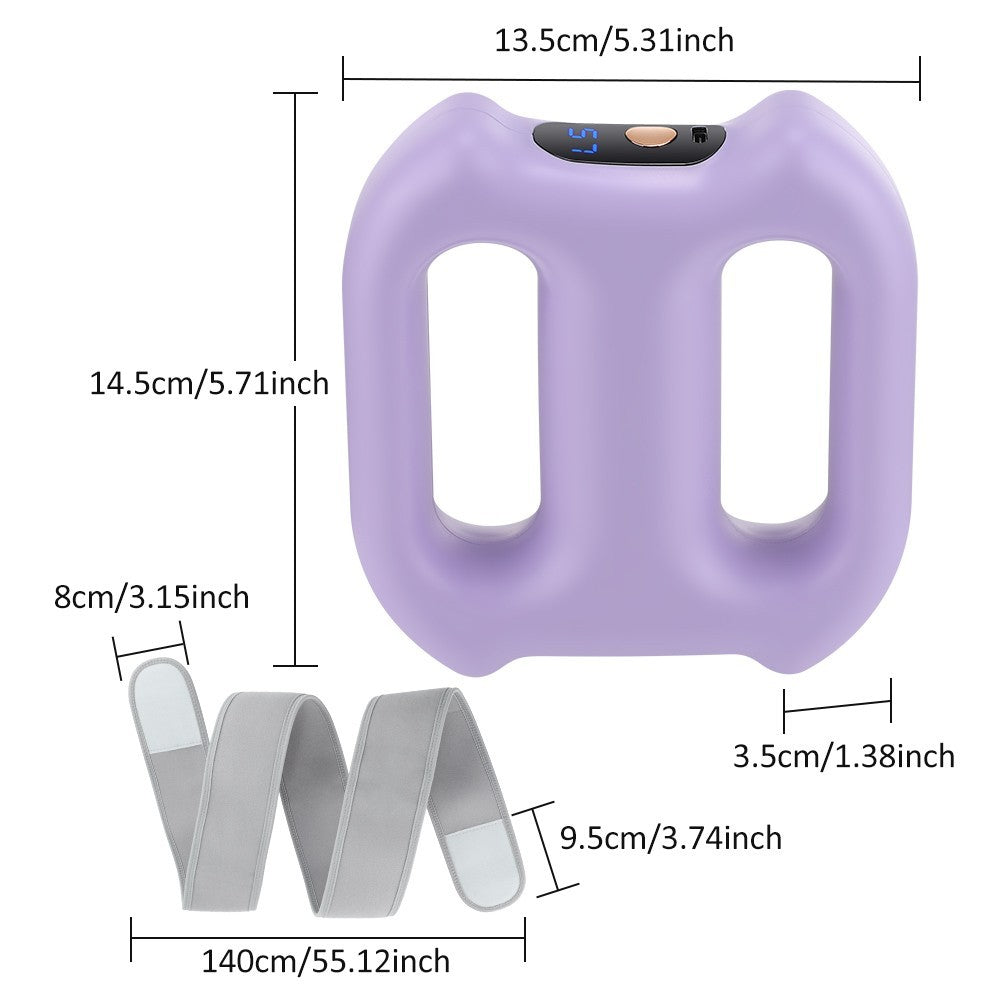 Full Body Vibration Fascia Ring Massager, Rechargeable Fat Burning Belt 3 Modes