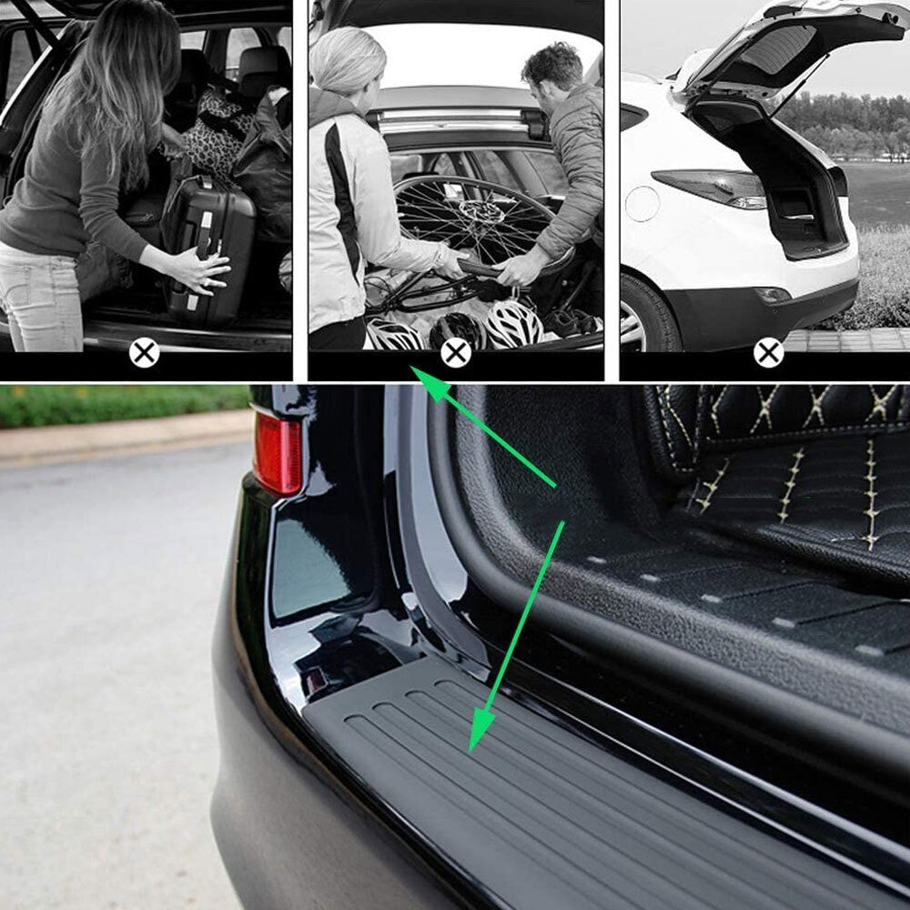 Car Trunk Door Sill Plate Protector Guard Strip Rear Bumper Tape Accessories
