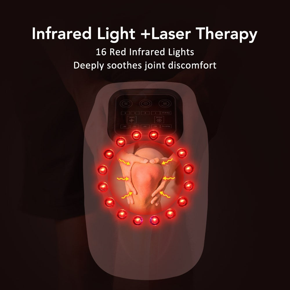 4-in-1 Cordless Knee Massager with Heat Vibration Red Light Therapy Pain Relief