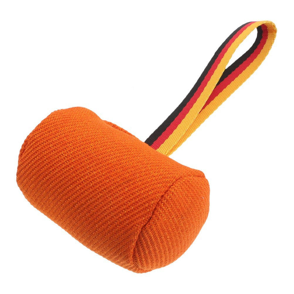 Pet Training Bite Bag Bite-resistant Dog Pillow Cylinder Tug with Handle
