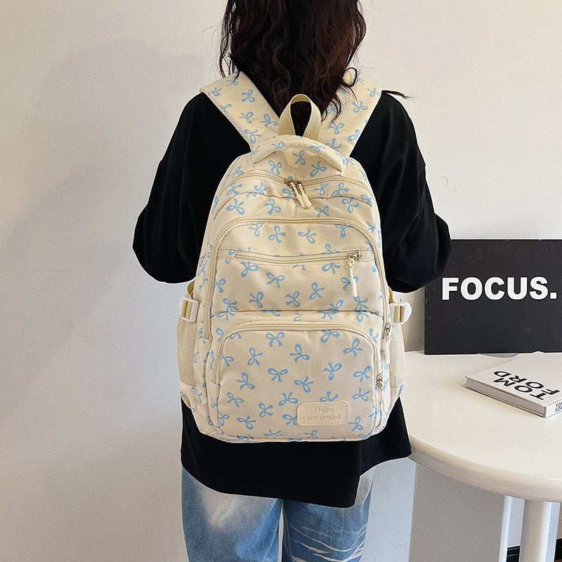 3pcs/set School Bag for Girls Cute Backpack Sets Bow Tie Rucksack for Teenage