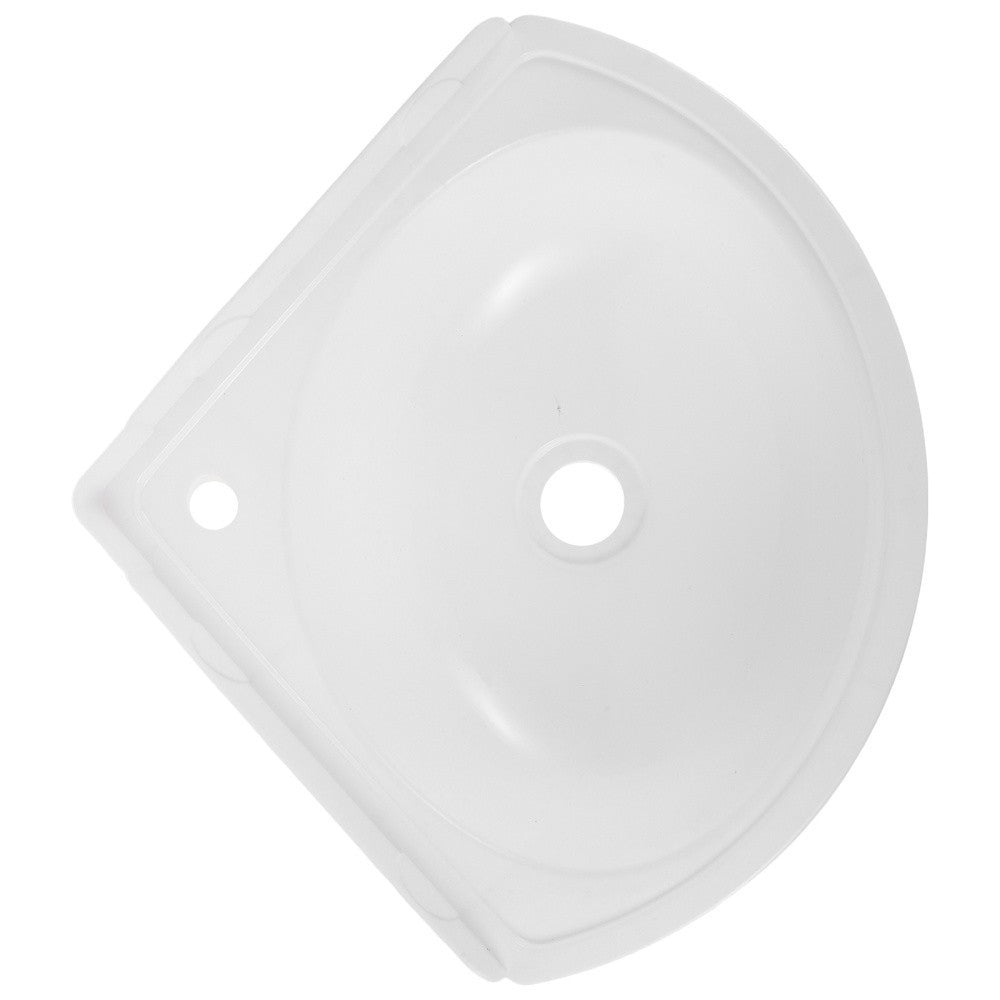 White Plastic Triangular Wall Mounted Corner Sink For Bathroom Spaces