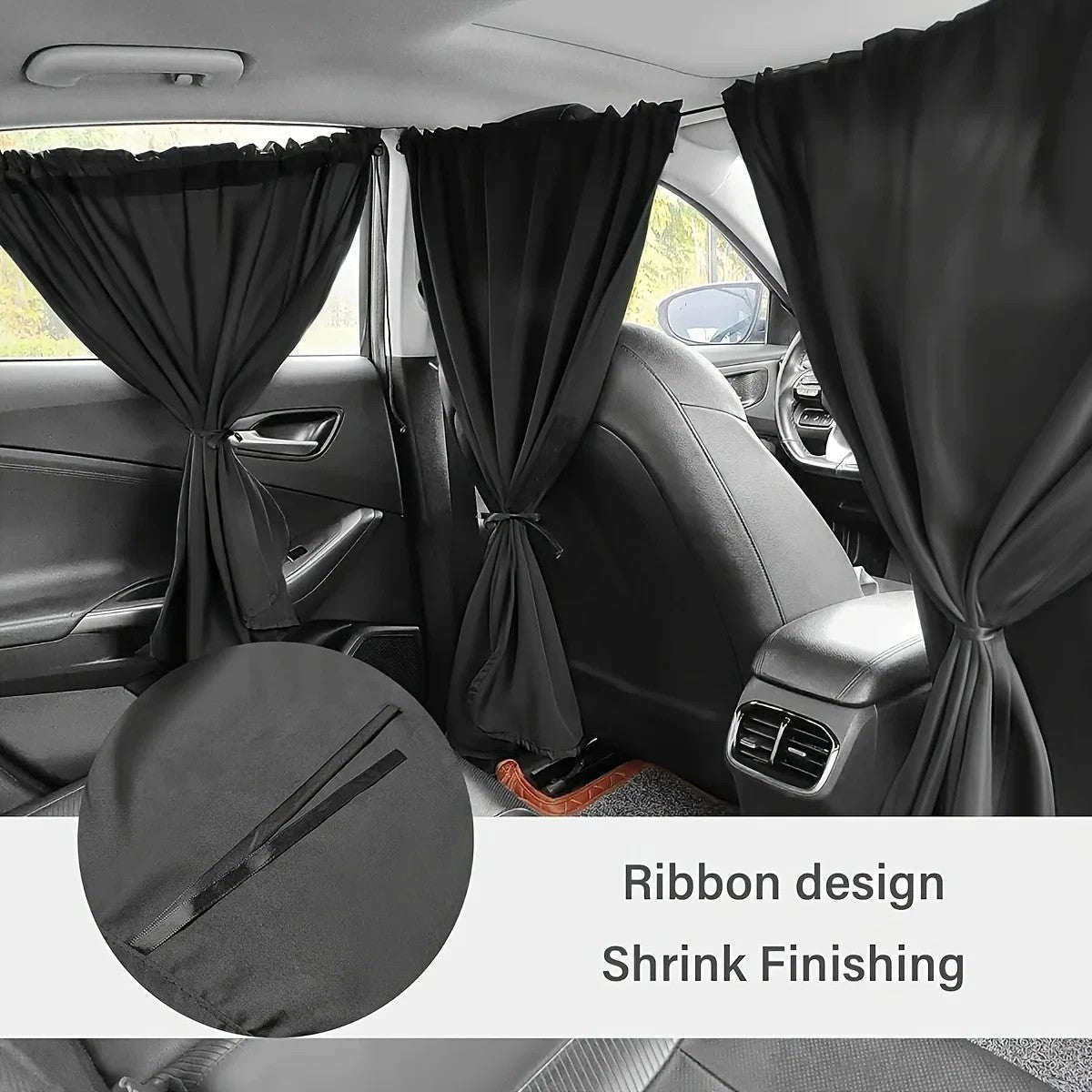 4pcs Car Privacy Curtains Set Window Sun Shade Privacy for Sleeping Camping