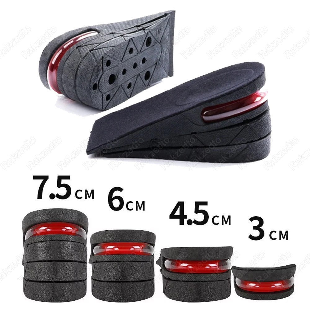 Height Increase Insoles Men Women Invisible Heel Lift Taller Shoe Inserts 2 Pads