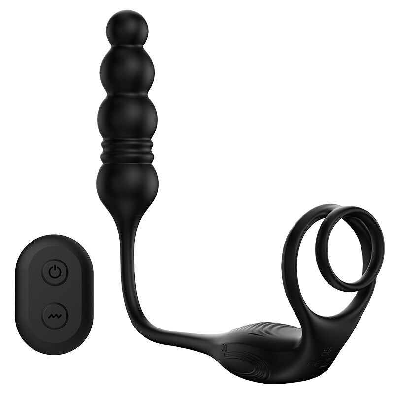 Men’s Anal Vibrator – Thrusting Prostate Massager Butt Plug Dildo Toy Lubricant