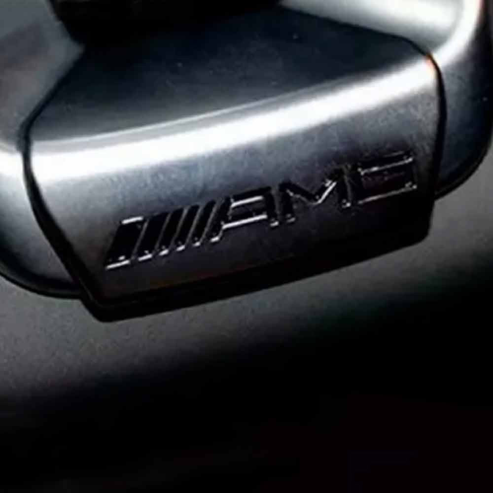 Mercedes AMG Logo Steering Wheel D Shape Interior Mark Badge Emblem 2015 - 2018