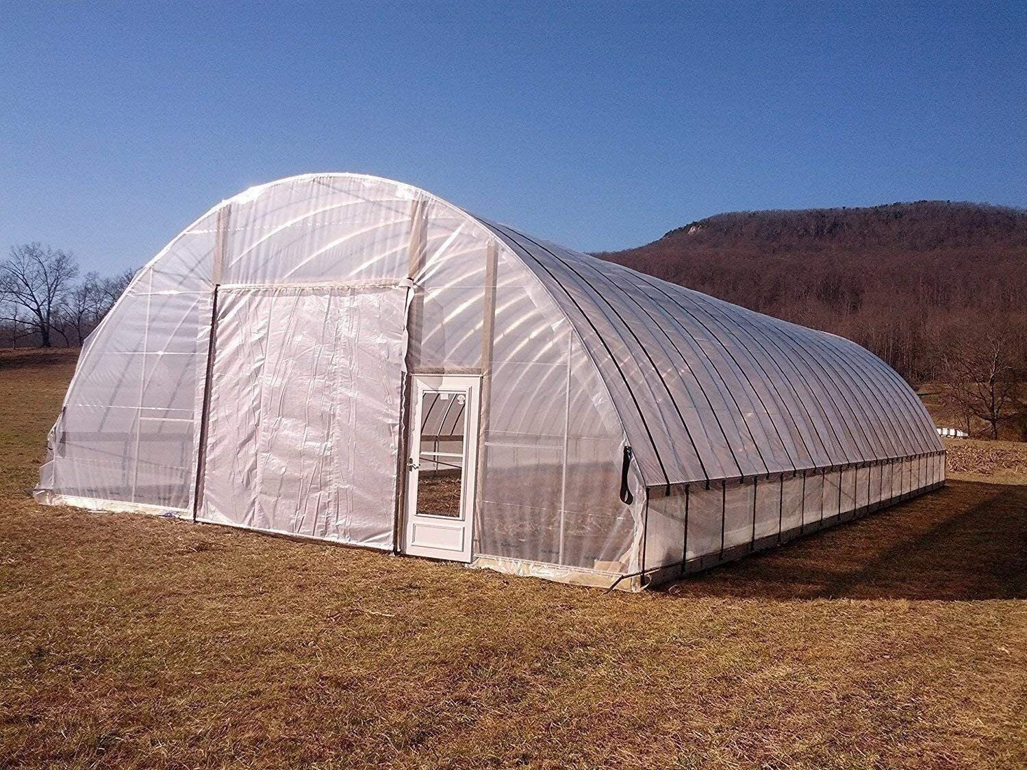 Heavy Duty Thick Clear Film Poly Tunnel Plastic Sheet Garden Greenhouse Cover UK