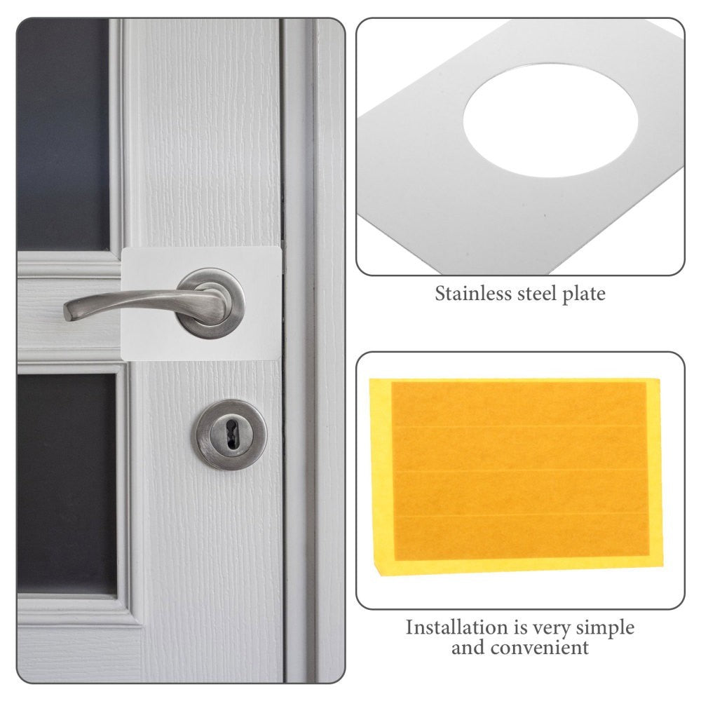 6 Pcs Front Door Security Hole Filler Plate Deadbolt Reinforcement