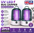 2PCS Rechargeable UV LED Bug Zapper Mosquito Killer Lamp Fly Insect Trap Indoor