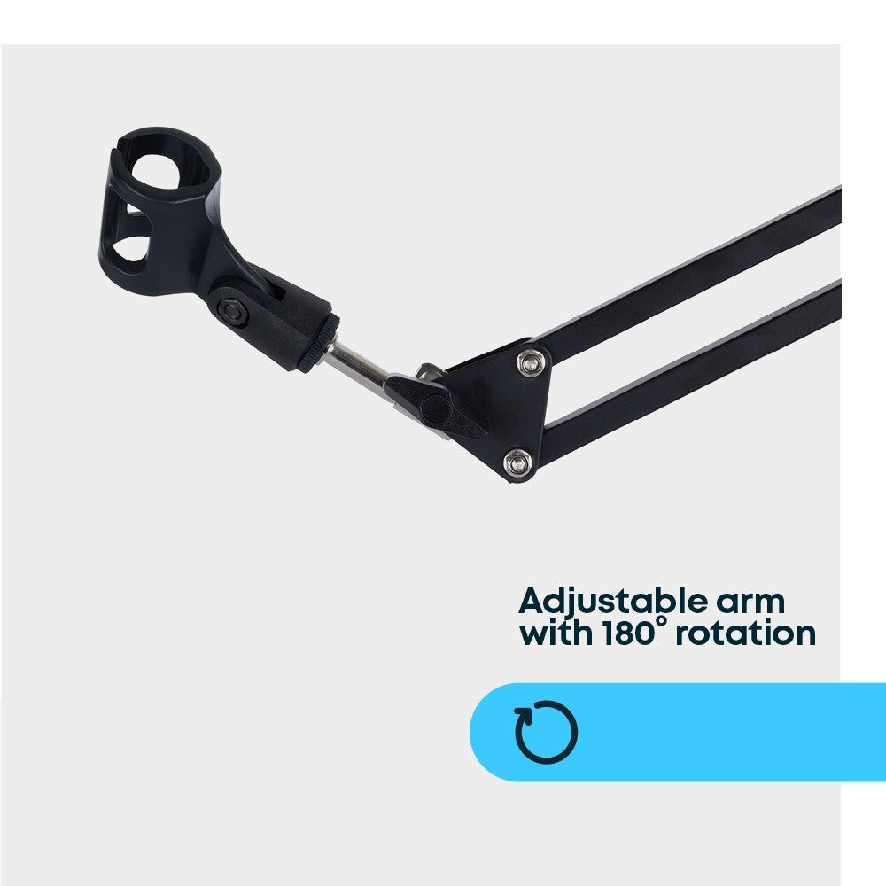 Fineway Microphone Boom Arm Stand Adjustable Black