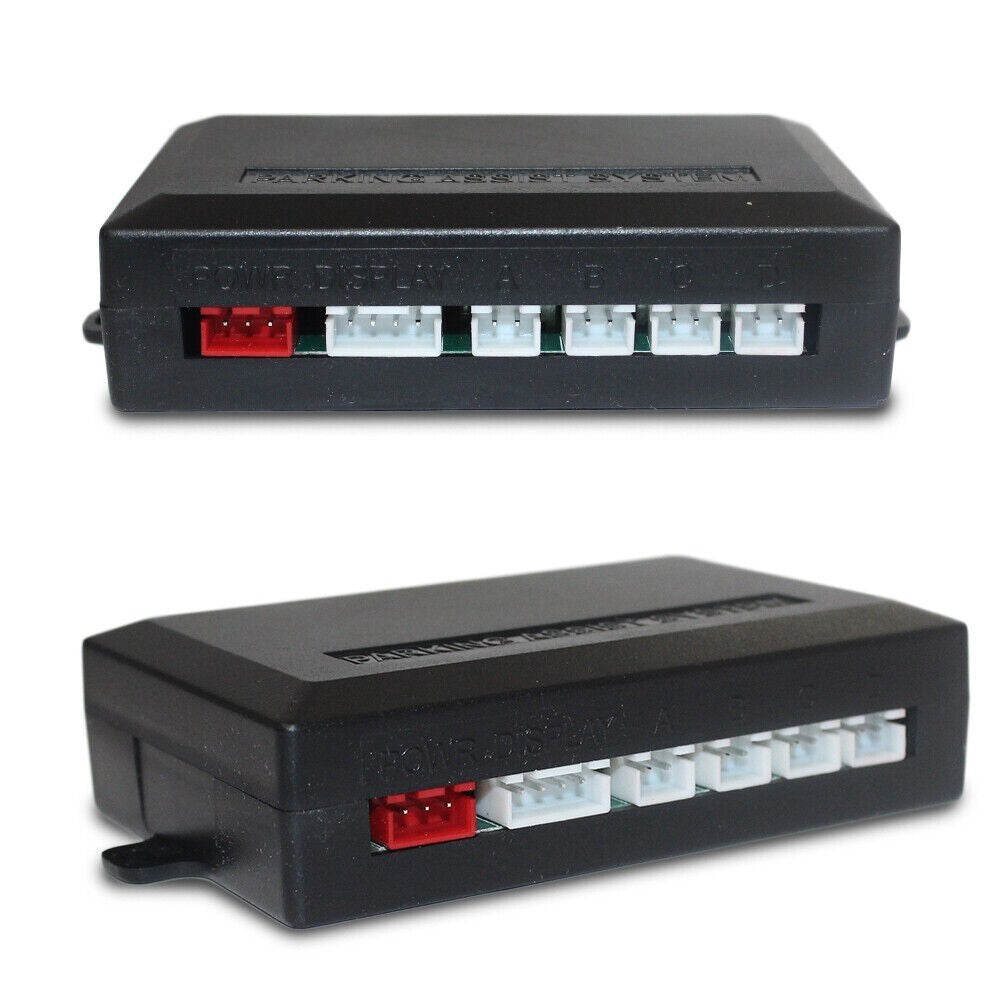 4x Black Parking Sensors Car Auto Reverse Backup Rear Radar LED Alert System Kit