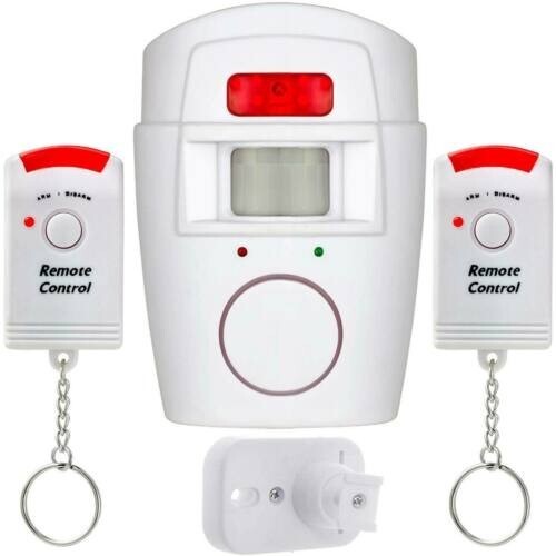 Wireless PIR Motion Sensor Alarm with 2 Remote Control Shed Home Garage Security