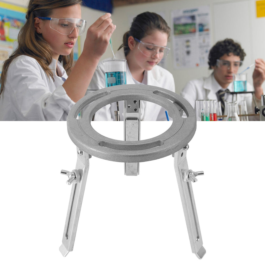 Oil Burner Tripod Stand Iron Adjustable Height Anti Slip Base Laboratory Hea NEW
