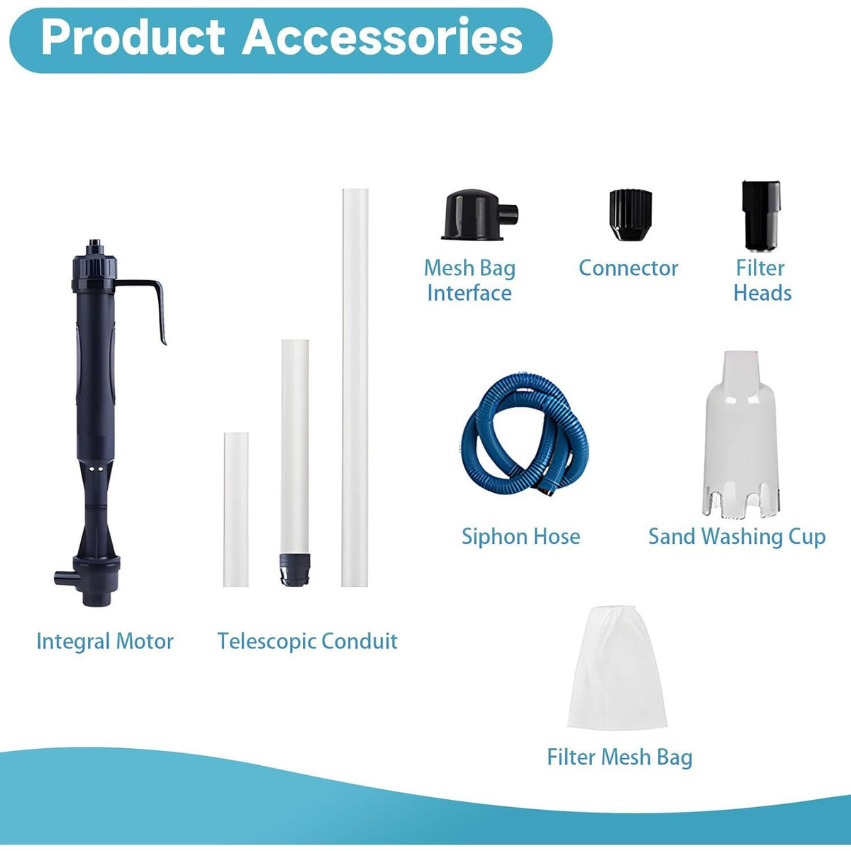 Electric Aquarium Siphon Vacuum Cleaner Fish Tank Gravel Cleaning Filter