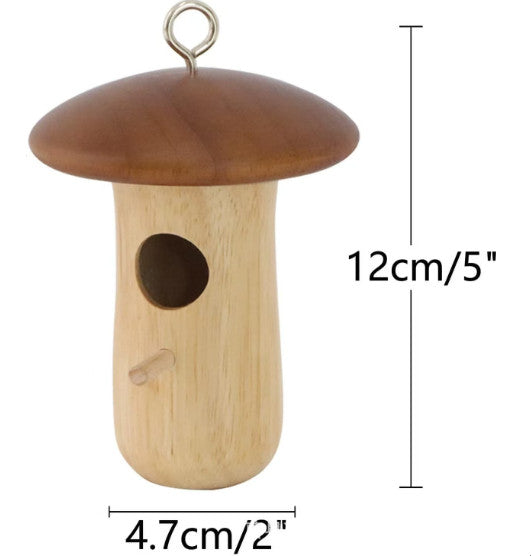 2x Hummingbird House Wooden Hand Craft Ornament Outdoor Garden Patio Decor