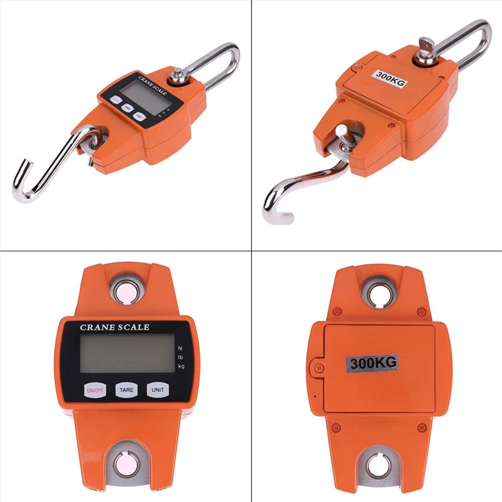 Mini Crane Scale Weight 300kg Heavy Duty Hanging Hook Scales Portable Scale