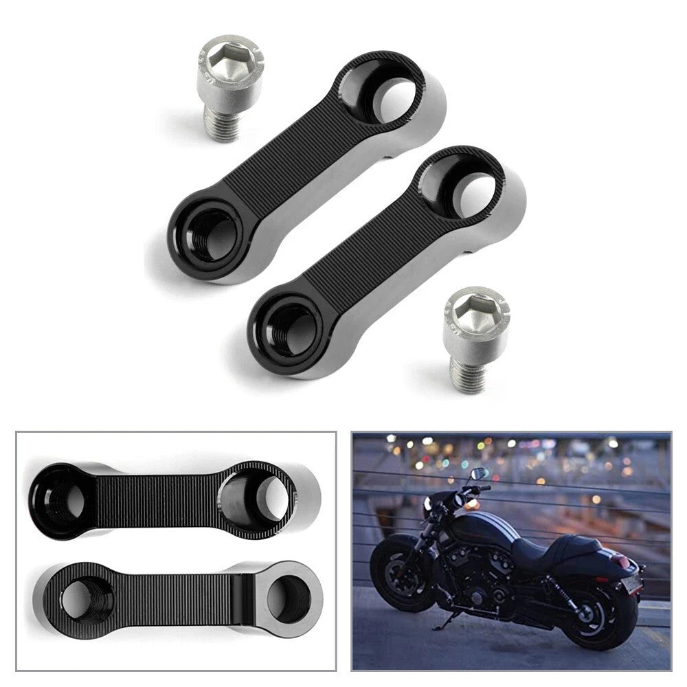 2 PCS 10MM Motorcycle Mirror Riser/Extender Adapter Mounts Motorbike Sets UK